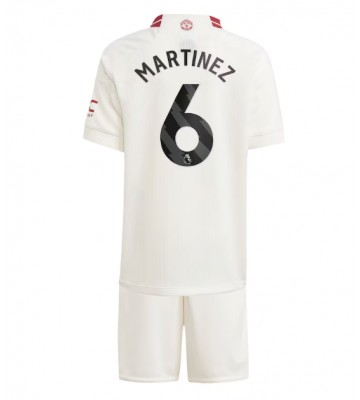 Manchester United Lisandro Martinez #6 Tercera Equipación Niños 2023-24 Manga Corta (+ Pantalones cortos)